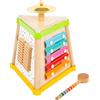 Small Foot 11507 Triangolo Musicale Sound, Legno, multistrumento colorato per Piccoli Musicisti