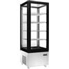 Vetrina Frigo Verticale Positiva Ventilata Pasticceria 4 Lati Vetro - Mod. Ak400etq - Temp.+0°c/+12°c - Dim. Cm. L65,2xp65,2xh187,3