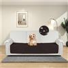 DUJUIKE Copridivano impermeabile, Coperta 100% impermeabile per cani, telo impermeabile divano, Copriletto impermeabile per cani,gatti, fondo antiscivolo (Marrone, 76-180cm(1 Pack))