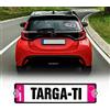 4R Quattroerre.it Kit Adesivi Targa Auto con Nome, Rosa