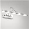 Klighten Lampada Da Specchio Bagno 40cm, Rotante IP44, 12W 970 LM LED, Applique Moderna In Alluminio, Bianco Freddo 5500K, Cromo