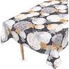ANRO Tovaglia cerata, lavabile, natalizia, 180 x 140 cm, con bordo tagliato, colore antracite