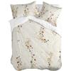 happyfriday Wild Flowers - Copripiumino con 1 pezzo, 155 x 220 cm (letto 80/90), 100% cotone, qualità