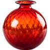 VENINI SPA VASO MONOFIORE BALLOTON, FORO PICCOLO ROSSO, S 100.16 - h 16 x d 14 cm, 0.45 kg
