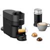 Nespresso De'Longhi Vertuo Pop ENV90.BAE, macchina per capsule di caffè + montalatte Aeroccino, prepara 4 tazze, tecnologia Centrifusion, pacchetto di benvenuto incluso, 1260 W, nero liquido