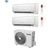 Ferroli Climatizzatore Condizionatore Ferroli Dual Split serie Giada M inverter da 12000+12000 con 18-2 Wi-Fi Integrato R-32 12+12 A++/A+