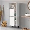 LBSIGN Colonna Da Bagno Multiuso Con Vani A Giorno Ed Ante 60x36x160 Ocean Bianca