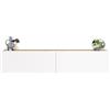 LBSIGN Mobile Tv Sospeso 140x32x30 Effetto Legno Rovere E Bianco Future
