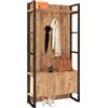 LBSIGN Mobile Ingresso Con Scarpiera E Appendiabiti 90x34x180 Stile Industrial Fiona