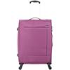 TOTTO - Valigia da viaggio in tessuto, Travel Lite M, valigia media, 45,5 x 66 x 23,5 cm, capacità 54 L, ruote girevoli 360º, maniglia telescopica, cinghia di compressione interna, lucchetto TSA, rosa