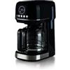Ariete 1396 Macchina da caffè con filtro Moderna, Caffè americano, Capacità fino a 15 tazze, Base riscaldante, Display LCD, Filtri estraibili e lavabili, Nero