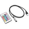 YWBL-WH Telecomando Senza Fili RGB 24 Tasti per Striscia LED 5-24V Controllo e Effetti Illuminazione