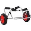 HOMCOM Carrello Spiaggia per Kayak e Canoa con Paraurti in Alluminio e NBR