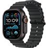 Apple Watch Ultra 2 GPS + Cellular 49mm Cassa Titanio Nero con Nero Ocean Band