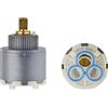 Paini Cartuccia deviatrice diametro Ø35 rotativa 2 uscite con chiusura intermedia - Codice: 53CC956DEV35, grigia