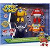 Super Wings Aereo Giocattolo - 4 Pezzi Transformable Giocattoli Robot Giocattolo, Macchinine Giocattolo per Bambini Regalo Bambina 3 4 5 6 Anni, Jett+ Paul+ Donnie+ Sunny, 12cm
