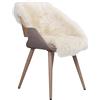 WOLTU Tappeto ecologico in pelliccia di agnello, vera pelliccia naturale morbida e fluttuante, adatto per soggiorno, camera da letto, stanza dei bambini, bianco, (90-100) x 60cm