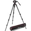 Manfrotto Testa Video Fluida 504X e Treppiede Tubo Sing. Carbonio 536