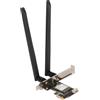 Jectse Scheda WiFi PCIe, Schede di Rete Wireless Tri Band 2.4G, 5G, 6G, Scheda Bluetooth 5.4 PC PCIe X1 WiFi 7, Fino a 5800Mbps, Supporta 802.11A B G N AC AX, per PC 10 11