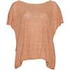 Gran Sasso Blusa Donna poncho in lino Salmone