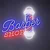 HFHungkeong Insegna al neon a LED dimmerabile per barbiere e parrucchieri, decorazione da parete e finestra, materiale acrilico riutilizzabile, 40 x 34,5