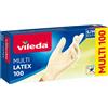 Vileda Guanti Natural Latex 100Pz S/M