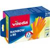 Vileda Guanti Rainbow 80 Pezzi S/M