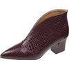 Generisch Stivaletti da donna con tacco, Chelsea, da donna, alti e sexy, in pelle, impermeabili, corti, con tacco alto, eleganti stivali western, Vino, 38