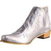 Generisch Stivali da donna con tacco, stivali da uomo in pelle argento, stivali invernali da equitazione, stivali da cowboy con plateau, argento, 42