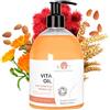 B.O.T cosmetic & wellness VITA OIL - Olio Professionale per il Trattamento della Pelle: Azione Idratante, Riparatrice, Cicatrizzante e Anti Smagliature (Gravidanza), Combatte la Flaccidità dell'87% (Vitamine A ed E) - 500 ml