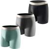 CARER Healthcare Incontinence Pregnancy Carer 3 Pezzi Boxer da Uomo in Cotone per Incontinenza 150 ML - Mutande Incontinenza Lavabili Antifuga Riutilizzabili per Incontinenza Moderata Nero/Blu/Grigio Taglia XL