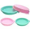 MICREEN 4 Pezzi Stampi Rotondi in Silicone per Torte, 15 cm Rotonda Tortiera in Silicone per Torte a Strati, Torta Arcobaleno, Sottobicchiere in Resina, Crosta di Pizza