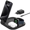 Belkin SUPPORTO DI RICARICA WIRELESS 3IN1 15W QI2 - NERO WIZ029VFBK