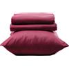 Completo lenzuola una piazza e mezza bordeaux in cotone