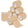 ACWOO Benda Elastica Coesiva,8 Rotoli Ipoallergenico Garza Autoadesiva Bende Nastro, Professionale Bendaggio Sportivo Salvapelle Non Tessuto per Mani, Piedi, Ginocchia, Braccia 5cm x 4.5m (Blu)