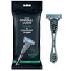 by Amazon Rasoi usa e getta a 3 lame da uomo, colore nero, confezione da 4