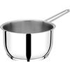 PINTINOX Prima Collection, Casseruola 1 Manico Serie First in Acciaio Inox 18/10, con Fondo 3 Strati, Adatto all'Induzione, Diametro 16 cm