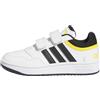 adidas Unisex - Bambini Hoops Lifestyle Basketball Hook-and-Loop Shoes, Cloud White / Core Black / Bright Red, 28 EU