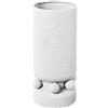 DRW Vaso da tavolo in ceramica bianca 13x13x30 cm