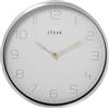 DRW Orologio da parete con telaio in acciaio inox cromato 30 x 4 x 30 cm