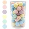 Oulitigy Perline Di Silicone DIY Silicone Loose Candy Beads 12mm 50pc Perline Per Fare Collana Braccialetto