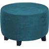 ZEaink Copri Pouf Rotondo Elasticizzato Velluto Ottomano Copri Poggiapiedi 40x40/70x70 /60x60 /45x45/ 80x80 /50x50 Rotondo Copertura Ottomana Protettiva per Copri Sgabello ( Color : #22 , Size : 70x70cm/27.5