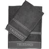 TRUSSARDI Set Asciugamani Bagno Viso e Bidet in Cotone, Asciugamani Resistente a Lavaggi, Include 1 Asciugamano Viso 55x100 cm e 1 Asciugamano Bidet Ospite 40x60 cm, Asciugamani 2 Pezzi