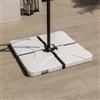 DEGHI Base per ombrellone a braccio 4 pezzi 50x50 cm bianco ad acqua o sabbia - Sotey