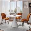 DEGHI Tavolo rotondo 110 cm con top in pietra sinterizzata bianco opaco - Twirl