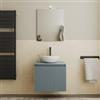 DEGHI Mobile bagno sospeso 60 cm carta da zucchero cannettato con top e specchio - Nerk