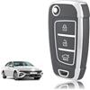 TOOMUME Cover Chiave Auto per Hyundai i30 N CW PD ix35 i20 Tucson NX4 Kona | Silicone Morbido, Antiurto, Anticaduta, Antigraffio, Custodia Protettiva Chiave per i40 i10 i35 ix20 Elantra Accent Verna