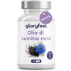 Gloryfeel Olio di Cumino Nero 1000mg Puro Spremuto a Freddo, 180 Capsule, Cumino Nigella Sativa Ricco di Omega 6 e Vitamina E, Senza Glutine e Lattosio, Supporto per Difese Immunitarie e Benessere Cellulare
