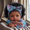 JIZHI Rinato Bambino Bambole Africana 20 Pollici Bambina Realistico