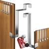 Menz Ganci per porta da appendere, set da 10 pezzi in acciaio inox - 5 sostegni standard da porta + 5 supporti interni per vano + 5 appendiabiti per porte, utilizzabili individualmente